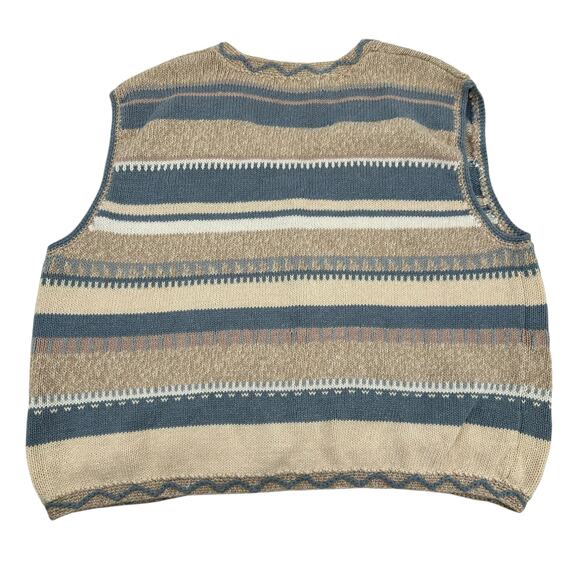 Vintage 90s y2k Women's Beach Shells Starfish Surfwear Knitted Cardigan Vest~ M - Picture 4 of 6